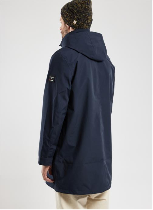 72020 WATER REPELLENT HOODED RAIN COAT NAVY