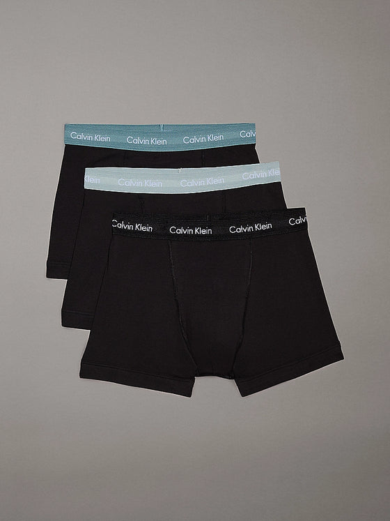 3 PACK COTTON STRETCH TRUNK 2662 - BLACK/SHADE/SLATE TURQ (Q3R)