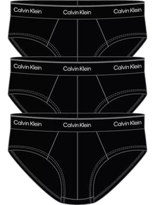  3 PACK MODERN COTTON HIP BRIEF 3962 - TRIPLE BLACK WB (TM6)