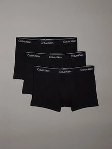  3 PACK MODERN COTTON TRUNK 3963 - TRIPLE BLACK (TM6)