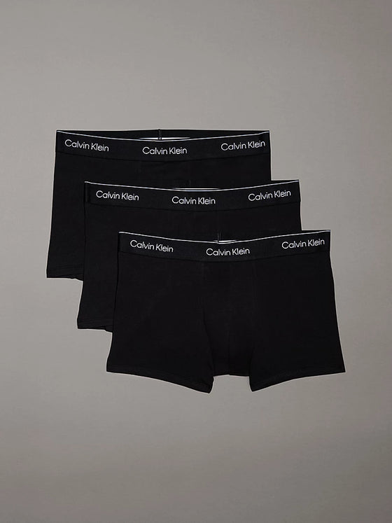 3 PACK MODERN COTTON TRUNK 3963 - TRIPLE BLACK (TM6)