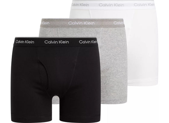 3 PACK COTTON CLASSIC BOXER BRIEF - GREYHEATHER/WHITE/BLACK 4003 (MP1)