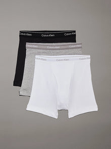  3 PACK COTTON CLASSIC BOXER BRIEF - GREYHEATHER/WHITE/BLACK 4003 (MP1)