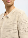 PALO KNIT CROCHET CARDIGAN OATMEAL