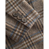 MCKAY CHECKED WOOL COAT DARK SAND / MOUNTAIN GREY