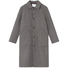  MICHAEL HOUNDSTOOTH COAT DARK SAND / PINE GREEN