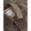 MCKAY CHECKED WOOL COAT DARK SAND / MOUNTAIN GREY