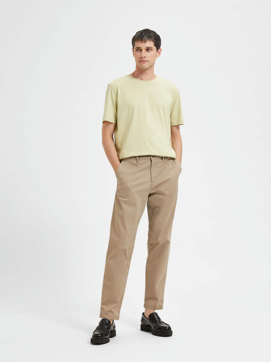 MILES SLIM TAPERED 172 STRETCH CHINO GREIGE