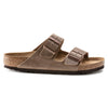 ARIZONA MENS SOFT FOOTBED OILED LEATHER SANDAL TOBACCO BROWN