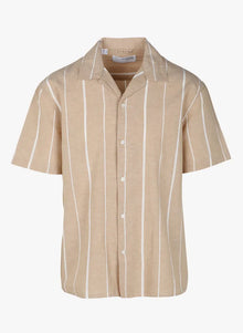  RELAX SUN SS CUBAN SHIRT EGRET STRIPES