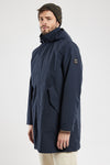 72020 WATER REPELLENT HOODED RAIN COAT NAVY