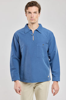  73057 LINEN SMOCK OBSCURE BLUE (DE5)