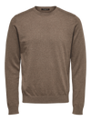 BERG LS CREW KNIT TEAK MELANGE