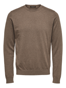  BERG LS CREW KNIT TEAK MELANGE