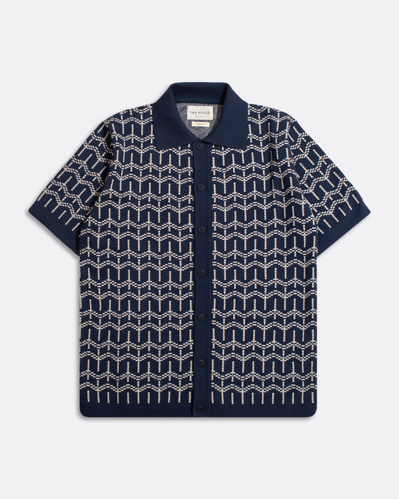 ZIGGER CARDI PALM TREE NAVY IRIS