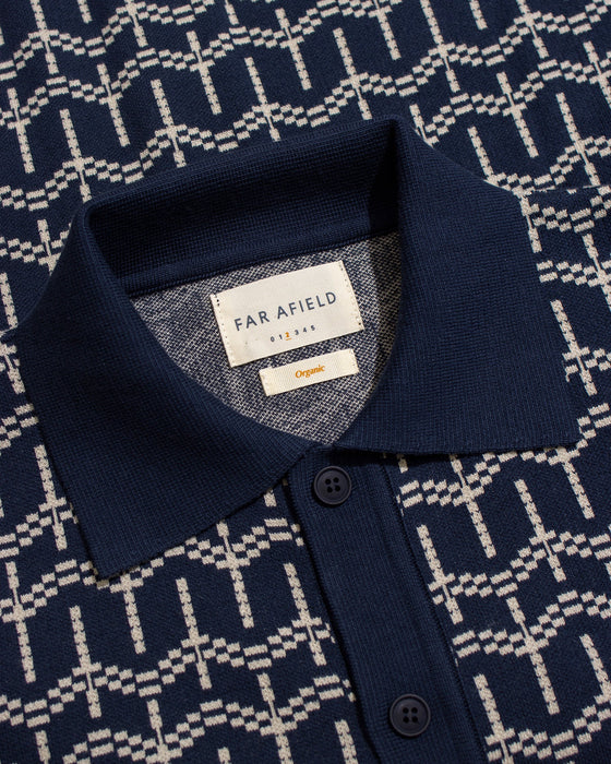 ZIGGER CARDI PALM TREE NAVY IRIS