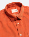 TWO POCKET CORDUROY SHIRT BURNT ORANGE