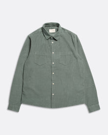  TWO POCKET CORDUROY SHIRT FOREST GREEN