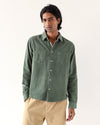 TWO POCKET CORDUROY SHIRT FOREST GREEN