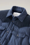 WESTERN PADDED OVERSHIRT JACKET MELTON BLUE