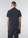 LIVE FOREVER ENGINEERED STRIPE POLO NAVY