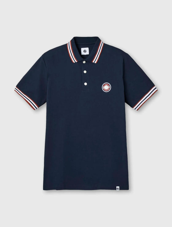 LIVE FOREVER TIPPED POLO NAVY