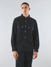 HEATHEN TEXTURE LS SHIRT BLACK T033