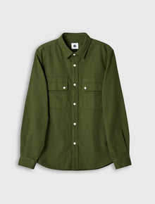  HEATHEN TEXTURE LS SHIRT GREEN T033