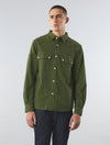 HEATHEN TEXTURE LS SHIRT GREEN T033