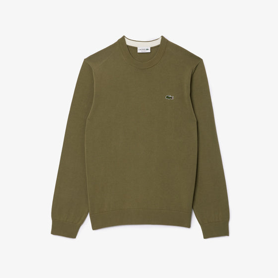 AH1985 COTTON CREW NECK KNIT KHAKI (BMY)