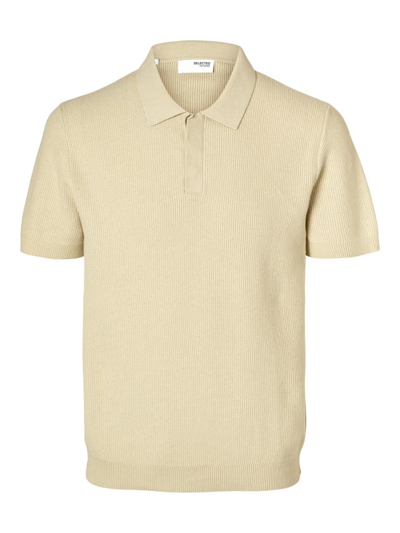 DARIO SS KNIT POLO PUTTY