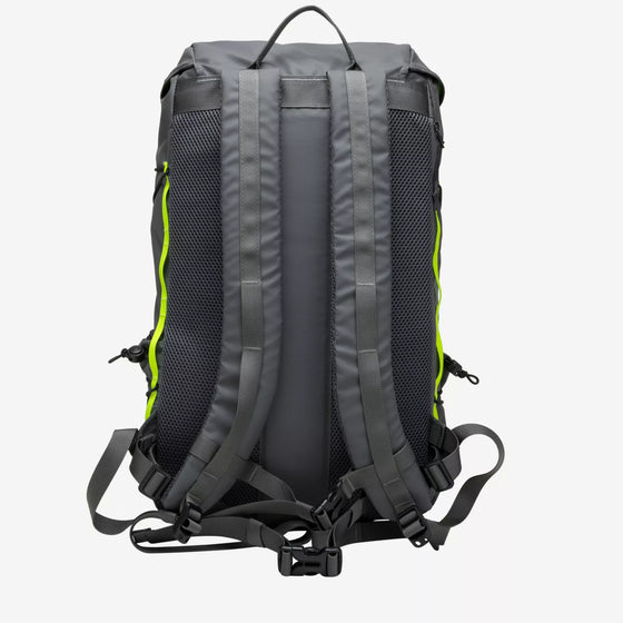 34002 WHARFE FLAP OVER  BACKPACK GREY NEON 22L