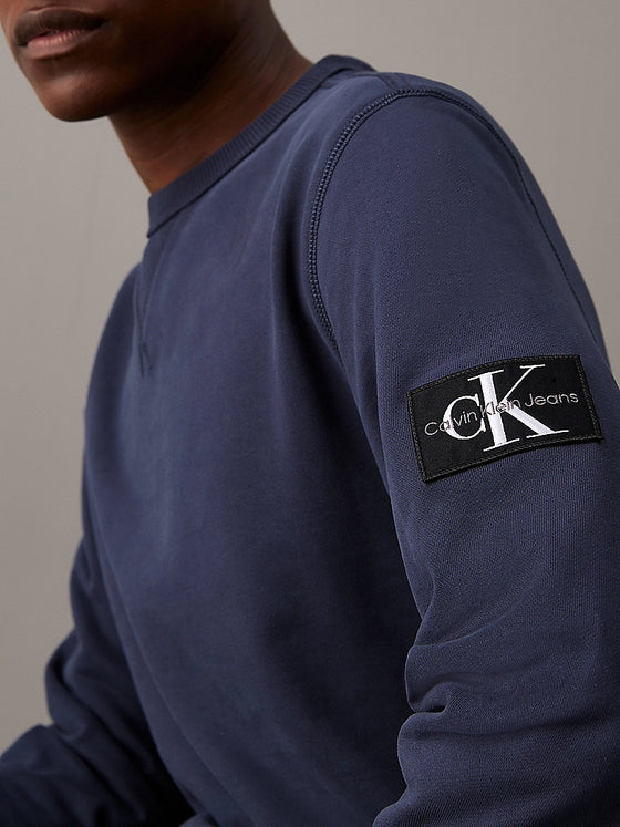 BADGE SLEEVE CREW NECK SWEATSHIRT INK (PPK)