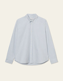  KONRAD STRIPE STRETCH OXFORD SHIRT LIGHT BLUE / WHITE