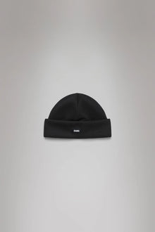  RIBBED FLEECE BEANIE BLACK