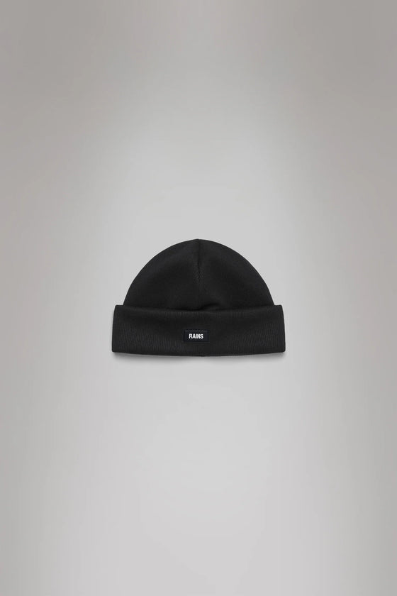 RIBBED FLEECE BEANIE BLACK