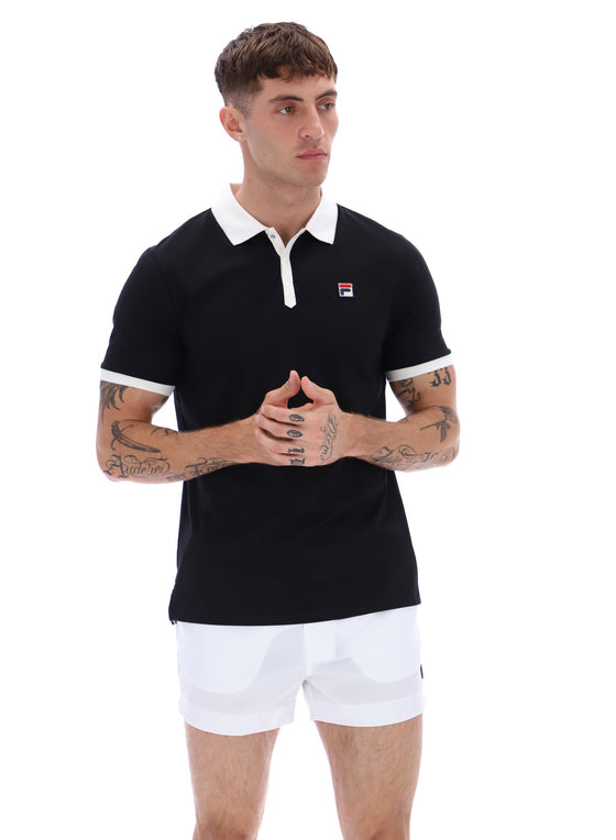 PANATTA 2 SS POLO BLACK/GARDENIA