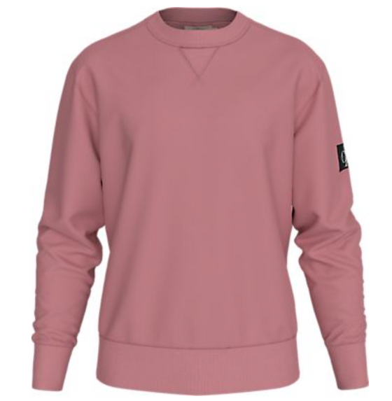 BADGE SLEEVE CREW NECK SWEATSHIRT ROSE (VLG)