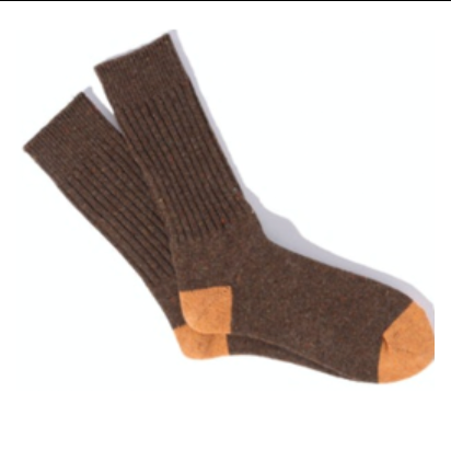 80423300 TWEED NEP CREW SOCK BROWN