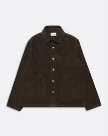  EVANS CORDUROY OVERSHIRT SLATE BROWN