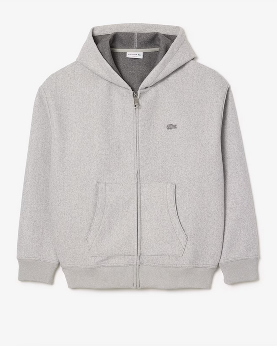 SH4106 LOOSE FIT ZIP-UP HOODIE SILVER CHINE (CCA)