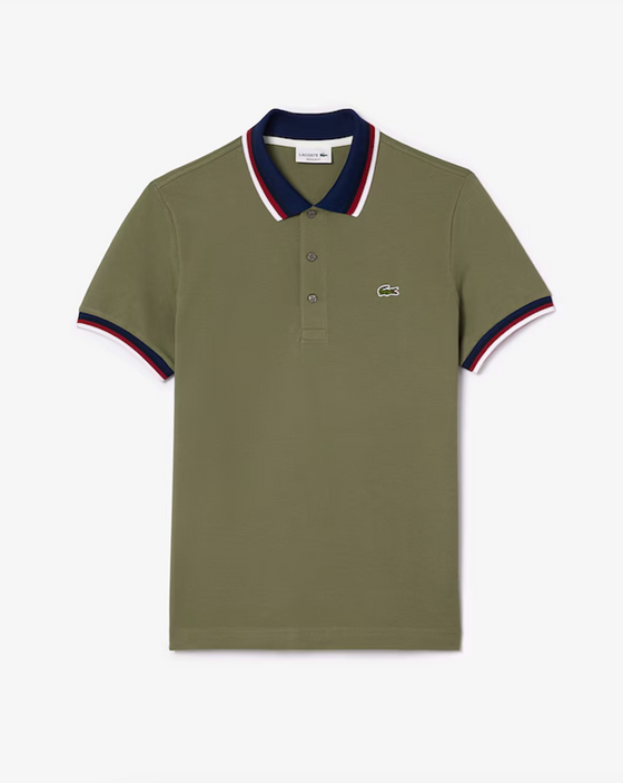 PH3461 REGULAR FIT CONTRAST COLLAR POLO KHAKI (BMY)