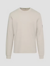 BADGE SLEEVE WAFFLE CREW NECK LS T-SHIRT PLAZA TAUPE (PED)