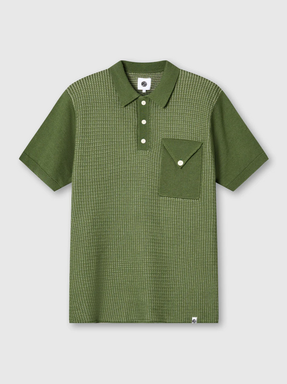 ROXY S/S KNITTED DETAIL SHIRT GREEN