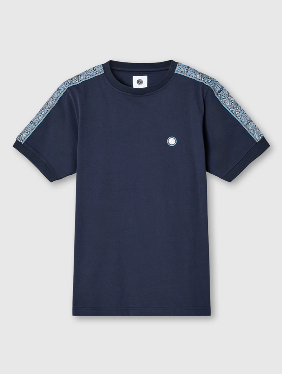 ECLIPSE PAISLEY TAPE T-SHIRT NAVY