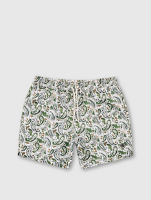  AQUARELLE PAISLEY SWIM SHORTS STONE