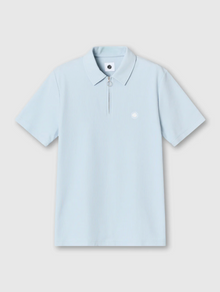  ISLINGTON SS ZIP POLO LIGHT BLUE