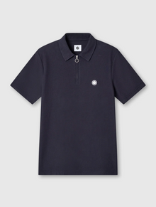  ISLINGTON SS ZIP POLO NAVY