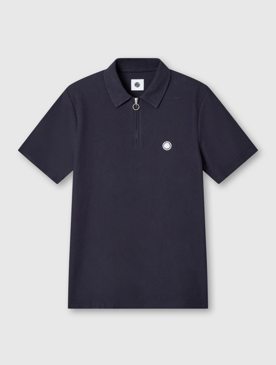 ISLINGTON SS ZIP POLO NAVY