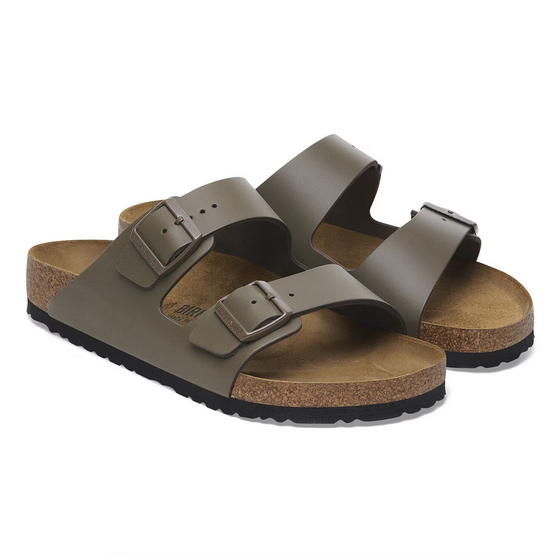 MENS ARIZONA SANDAL LEATHER CONCRETE GRAY